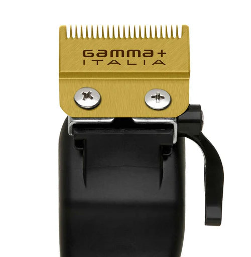 Gamma+ Fixed Gold Fade Replacement Clipper Blade w/ Moving Gold Slim Tooth Cutter Set